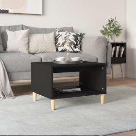 Mesa de centro madera contrachapada negro 60x50x40 cm en Mesas de centro | Comprar online en Foru.es