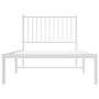 Estructura de cama de metal con cabecero blanco 90x200 cm de vidaXL, Camas y somieres - Ref: Foro24-350924, Precio: 64,51 €, ...