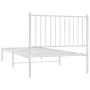 Estructura de cama de metal con cabecero blanco 90x200 cm de vidaXL, Camas y somieres - Ref: Foro24-350924, Precio: 64,40 €, ...