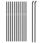 Anthrazitgrauer Drahtzaun aus verzinktem Stahl 0,8x25 m von vidaXL, Zaunpaneele - Ref: Foro24-154232, Preis: 95,31 €, Rabatt: %