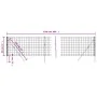 Anthrazitgrauer Drahtzaun aus verzinktem Stahl 0,8x25 m von vidaXL, Zaunpaneele - Ref: Foro24-154232, Preis: 95,31 €, Rabatt: %