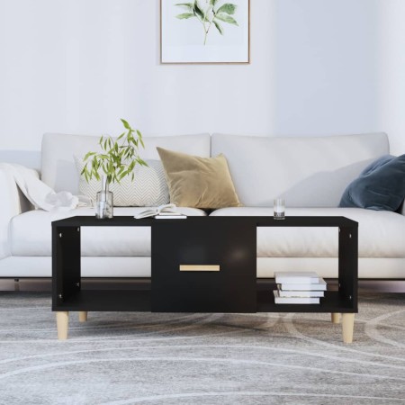Mesa de centro madera contrachapada negro 102x50x40 cm en Mesas de centro | Comprar online en Foru.es