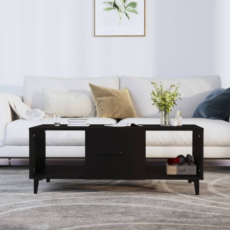 Mesa de centro madera contrachapada negro 102x50x40 cm en Mesas de centro | Comprar online en Foru.es