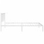 Estructura de cama de metal con cabecero blanco 107x203 cm de vidaXL, Camas y somieres - Ref: Foro24-350927, Precio: 77,68 €,...