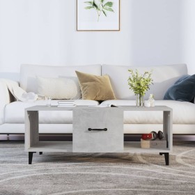 Mesa de centro madera contrachapada gris hormigón 102x50x40 cm en Mesas de centro | Comprar online en Foru.es