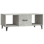 Mesa de centro madera contrachapada gris hormigón 102x50x40 cm en Mesas de centro | Comprar online en Foru.es