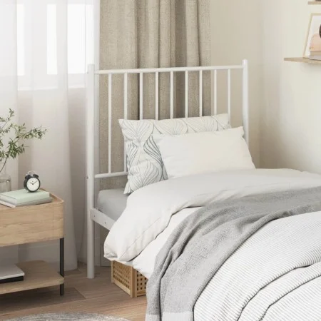 Cabecero de metal blanco 75 cm de vidaXL, Cabeceros y pies de cama - Ref: Foro24-350957, Precio: 16,83 €, Descuento: %