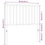 Cabecero de metal blanco 75 cm de vidaXL, Cabeceros y pies de cama - Ref: Foro24-350957, Precio: 16,83 €, Descuento: %