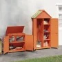 Cobertizos para herramientas jardín 2 pzas madera pino marrón de vidaXL, Cobertizos - Ref: Foro24-172249, Precio: 333,96 €, D...