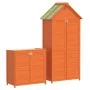 Cobertizos para herramientas jardín 2 pzas madera pino marrón de vidaXL, Cobertizos - Ref: Foro24-172249, Precio: 333,96 €, D...