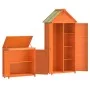 Cobertizos para herramientas jardín 2 pzas madera pino marrón de vidaXL, Cobertizos - Ref: Foro24-172249, Precio: 333,96 €, D...