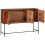 Aparador de madera maciza de acacia 110x28x76 cm de vidaXL, Almacenamiento para CD y DVD - Ref: Foro24-351787, Precio: 168,77...