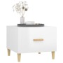 Mesa de centro madera contrachapada brillo blanco 50x50x40 cm en Mesas de centro | Comprar online en Foru.es