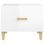 Mesa de centro madera contrachapada brillo blanco 50x50x40 cm en Mesas de centro | Comprar online en Foru.es