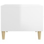 Mesa de centro madera contrachapada brillo blanco 50x50x40 cm en Mesas de centro | Comprar online en Foru.es