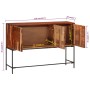 Aparador de madera maciza de acacia 110x28x76 cm de vidaXL, Almacenamiento para CD y DVD - Ref: Foro24-351787, Precio: 168,78...