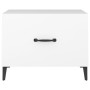 Mesa de centro con patas de metal blanco 50x50x40 cm en Mesas de centro | Comprar online en Foru.es