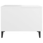 Mesa de centro con patas de metal blanco 50x50x40 cm en Mesas de centro | Comprar online en Foru.es