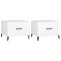 Mesa de centro con patas de metal 2 unidades blanco 50x50x40 cm en Mesas de centro | Comprar online en Foru.es
