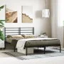Estructura de cama con cabecero metal negro 160x200 cm de vidaXL, Camas y somieres - Ref: Foro24-352322, Precio: 127,58 €, De...