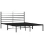 Estructura de cama con cabecero metal negro 160x200 cm de vidaXL, Camas y somieres - Ref: Foro24-352322, Precio: 127,58 €, De...