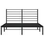 Estructura de cama con cabecero metal negro 160x200 cm de vidaXL, Camas y somieres - Ref: Foro24-352322, Precio: 132,08 €, De...