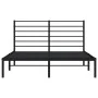 Estructura de cama con cabecero metal negro 160x200 cm de vidaXL, Camas y somieres - Ref: Foro24-352322, Precio: 127,58 €, De...
