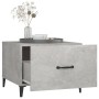 Mesa de centro con patas de metal gris hormigón 50x50x40 cm en Mesas de centro | Comprar online en Foru.es