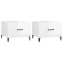 Mesa de centro patas de metal 2 uds blanco brillo 50x50x40 cm en Mesas de centro | Comprar online en Foru.es