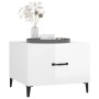Mesa de centro patas de metal 2 uds blanco brillo 50x50x40 cm en Mesas de centro | Comprar online en Foru.es