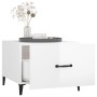 Mesa de centro patas de metal 2 uds blanco brillo 50x50x40 cm en Mesas de centro | Comprar online en Foru.es