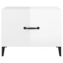 Mesa de centro patas de metal 2 uds blanco brillo 50x50x40 cm en Mesas de centro | Comprar online en Foru.es
