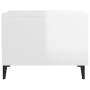 Mesa de centro patas de metal 2 uds blanco brillo 50x50x40 cm en Mesas de centro | Comprar online en Foru.es
