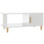Mesa de centro madera contrachapada blanco brillo 90x50x40 cm en Mesas de centro | Comprar online en Foru.es
