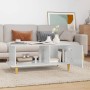 Mesa de centro madera contrachapada blanco brillo 90x50x40 cm en Mesas de centro | Comprar online en Foru.es