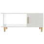 Mesa de centro madera contrachapada blanco brillo 90x50x40 cm en Mesas de centro | Comprar online en Foru.es