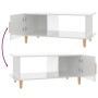 Mesa de centro madera contrachapada blanco brillo 90x50x40 cm en Mesas de centro | Comprar online en Foru.es