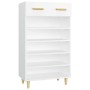 Mueble zapatero de madera contrachapada blanco 60x35x105 cm en Zapateros y organizadores de calzado | Comprar online en Foru.es