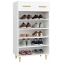 Mueble zapatero de madera contrachapada blanco 60x35x105 cm en Zapateros y organizadores de calzado | Comprar online en Foru.es
