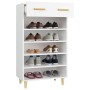 Mueble zapatero de madera contrachapada blanco 60x35x105 cm en Zapateros y organizadores de calzado | Comprar online en Foru.es