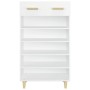 Mueble zapatero de madera contrachapada blanco 60x35x105 cm en Zapateros y organizadores de calzado | Comprar online en Foru.es