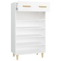 Mueble zapatero de madera contrachapada blanco 60x35x105 cm en Zapateros y organizadores de calzado | Comprar online en Foru.es