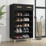 Mueble zapatero de madera contrachapada negro 60x35x105 cm en Zapateros y organizadores de calzado | Comprar online en Foru.es