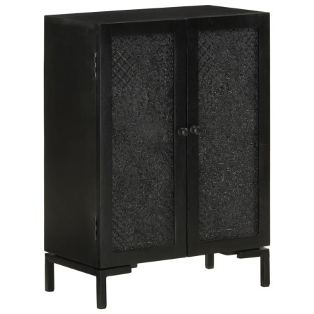 Aparador de hierro y madera maciza de mango negro 55x30x77 cm de vidaXL, Aparadores - Ref: Foro24-351645, Precio: 121,05 €, D...