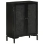Aparador de hierro y madera maciza de mango negro 55x30x77 cm de vidaXL, Aparadores - Ref: Foro24-351645, Precio: 126,45 €, D...