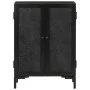 Aparador de hierro y madera maciza de mango negro 55x30x77 cm de vidaXL, Aparadores - Ref: Foro24-351645, Precio: 126,45 €, D...