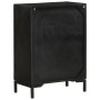 Aparador de hierro y madera maciza de mango negro 55x30x77 cm de vidaXL, Aparadores - Ref: Foro24-351645, Precio: 121,05 €, D...