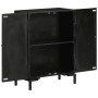 Aparador de hierro y madera maciza de mango negro 55x30x77 cm de vidaXL, Aparadores - Ref: Foro24-351645, Precio: 121,05 €, D...