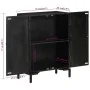 Aparador de hierro y madera maciza de mango negro 55x30x77 cm de vidaXL, Aparadores - Ref: Foro24-351645, Precio: 126,45 €, D...