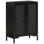 Aparador de hierro y madera maciza de mango negro 55x30x77 cm de vidaXL, Aparadores - Ref: Foro24-351645, Precio: 121,05 €, D...